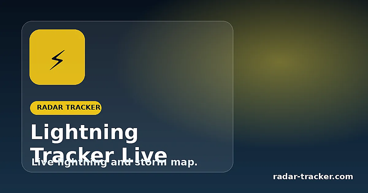Lightning Tracker: Live Thunderstorm Map | Radar-Tracker